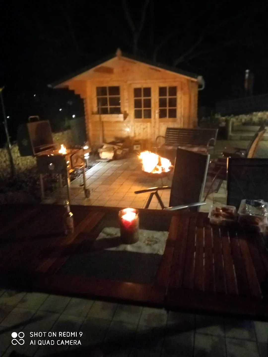 Feuerstelle am Abend